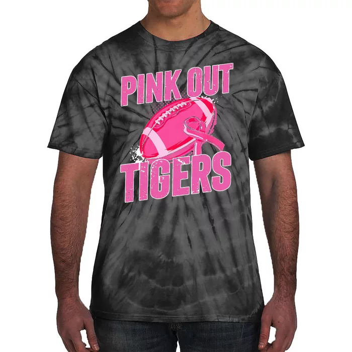 Tigers P.I.N.K. Out Football Tackle Breast Cancer Tie-Dye T-Shirt