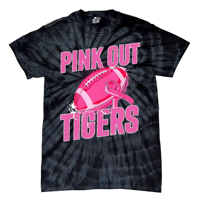 Tigers P.I.N.K. Out Football Tackle Breast Cancer Tie-Dye T-Shirt