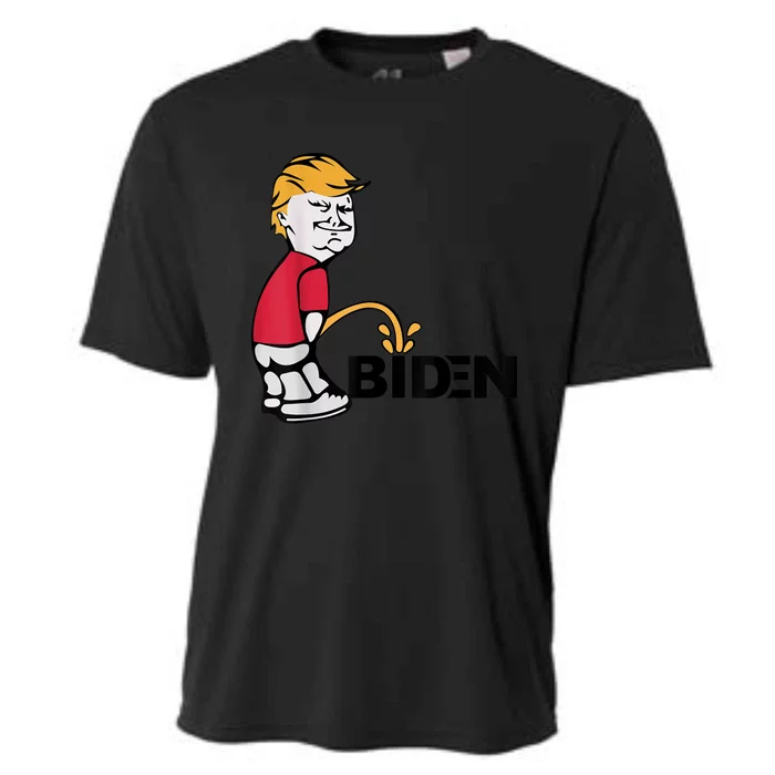 Trump Peeing On Biden Pissing Anti Biden Pro Trump Cooling Performance Crew T-Shirt