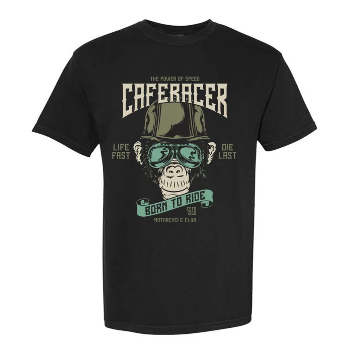 The Power Of Caferacer Motorcycle Garment-Dyed Heavyweight T-Shirt