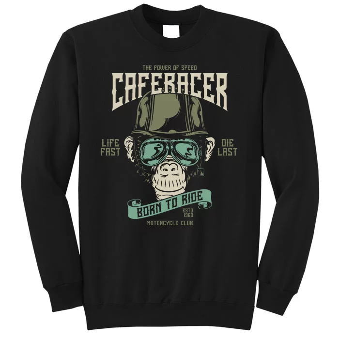 The Power Of Caferacer Motorcycle Tall Sweatshirt