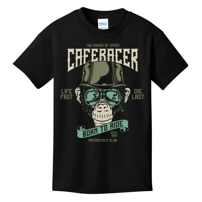 The Power Of Caferacer Motorcycle Kids T-Shirt