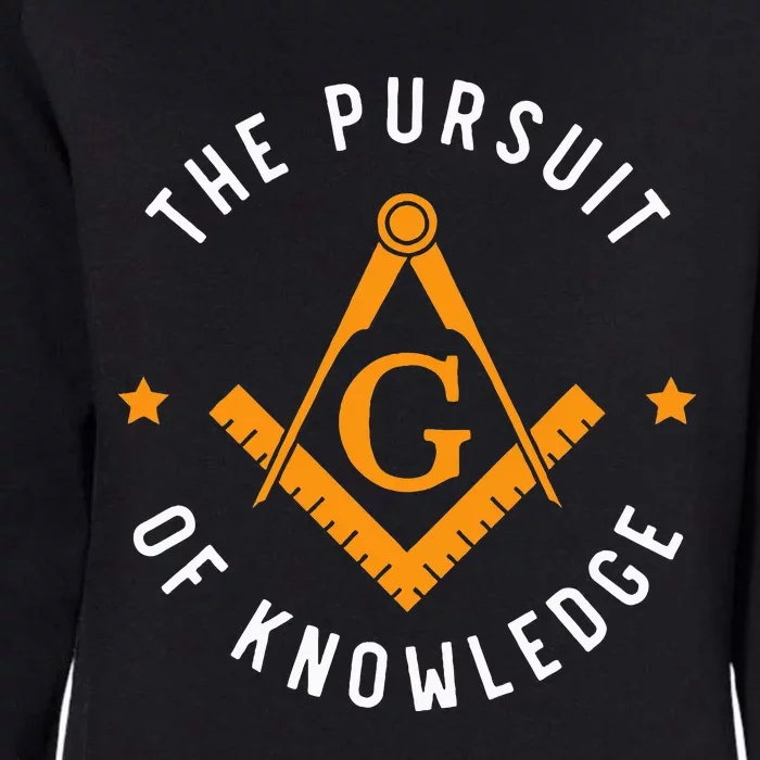 The Pursuit Of Knowledge Mason Fraternal Smib Freemason Womens California Wash Sweatshirt