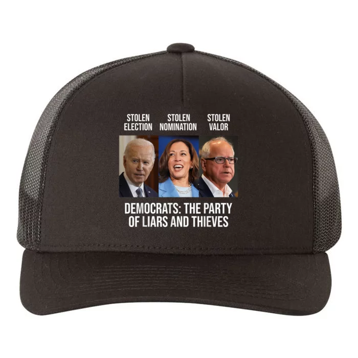 The Party Of Liars And Thieves Anti Biden Harris Walz Yupoong Adult 5-Panel Trucker Hat