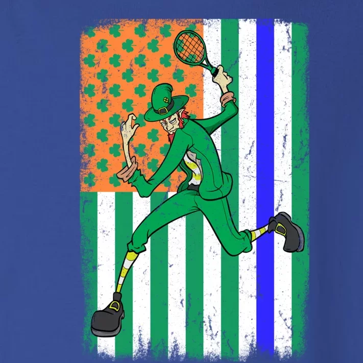 Tennis Police Officer Cop Irish Usa Flag St Patrick's Day Gift Toddler Long Sleeve Shirt