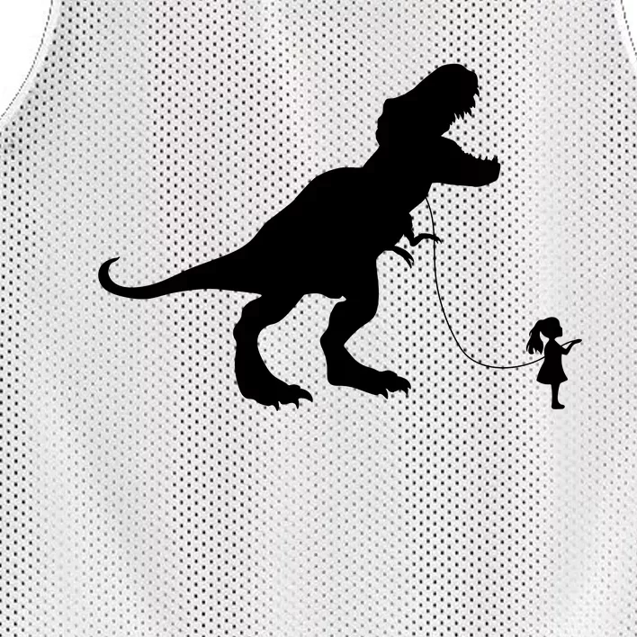 TREX PET ON A LEASH GIRL Mesh Reversible Basketball Jersey Tank