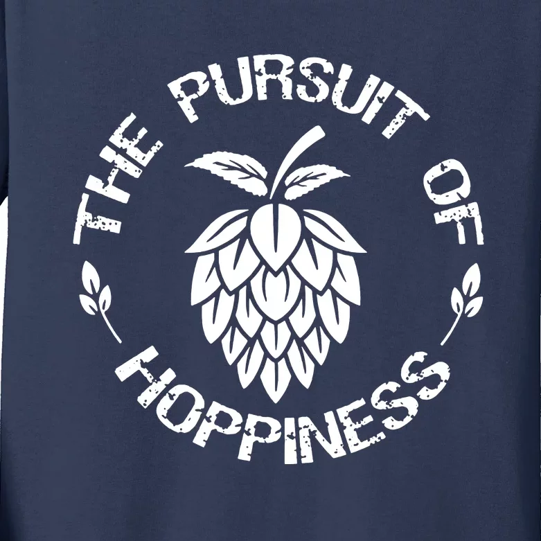 The Pursuit Of Hoppiness Kids Long Sleeve Shirt