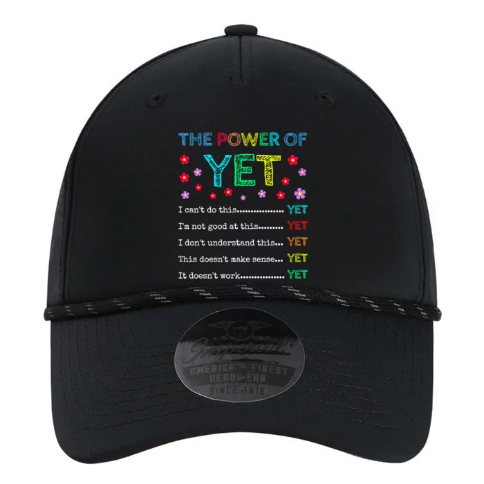 The Power Of Yet Back To School Inspirational Teacher Quote Great Gift Performance The Dyno Cap