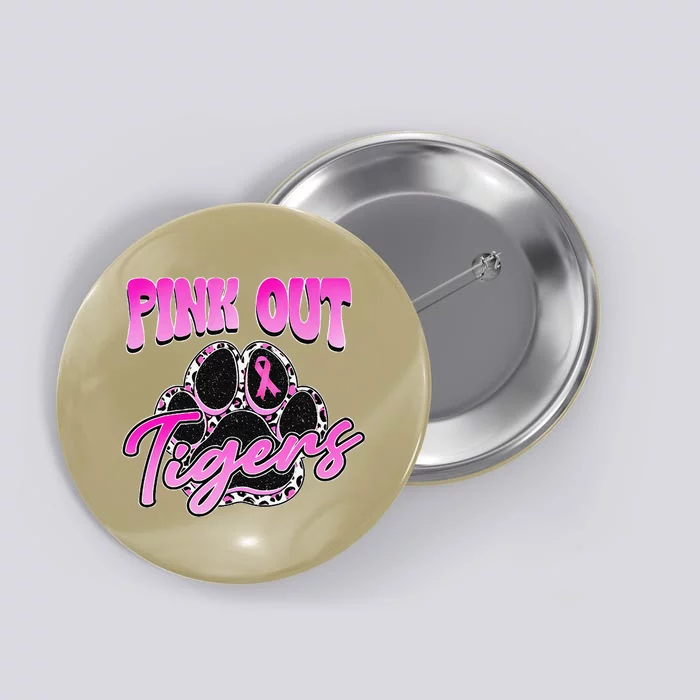 Tigers Pin.K Out Football Tackle Breast Cancer Button