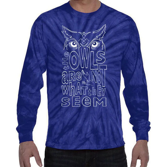 Twin Peaks Owls Are Not What They Seem Graphic Tie-Dye Long Sleeve Shirt