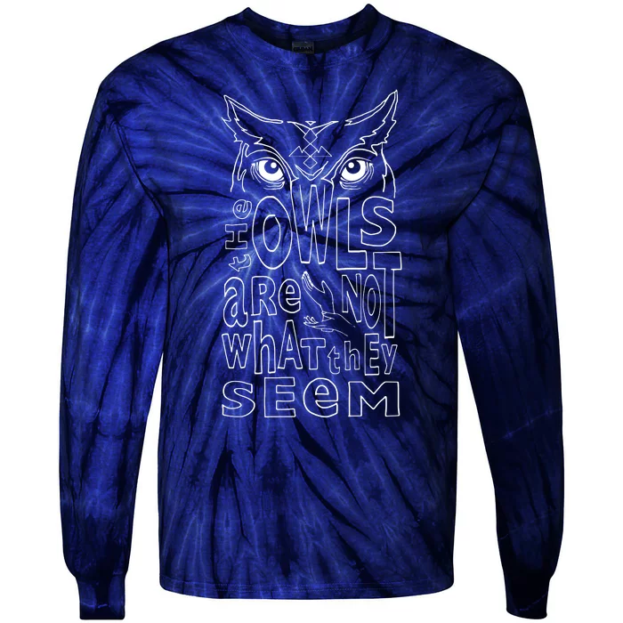 Twin Peaks Owls Are Not What They Seem Graphic Tie-Dye Long Sleeve Shirt