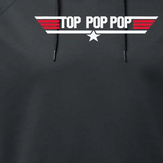 Top Pop pop Funny Dad Grandpa Father's Day Gift Performance Fleece Hoodie