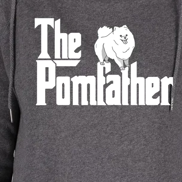 The Pomfather Pom Father Funny Dog Dad Pomeranian Lover Womens Funnel Neck Pullover Hood