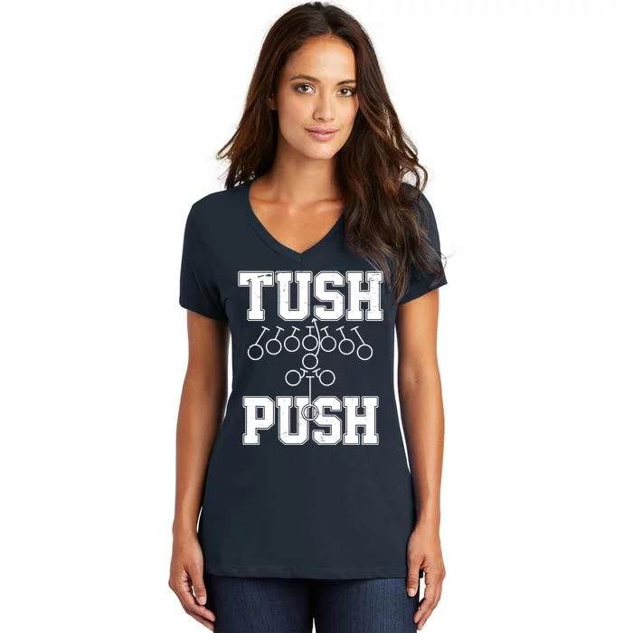 Tush Push Philadelphia Football Women's V-Neck T-Shirt