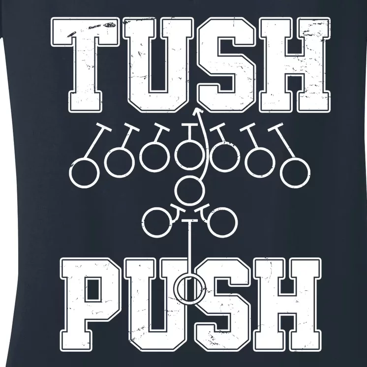 Tush Push Philadelphia Football Women's V-Neck T-Shirt