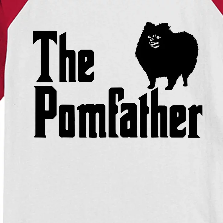 The Pomfather Pomeranian Daddy Pom Dog Lover Pomsky Owners Kids Colorblock Raglan Jersey