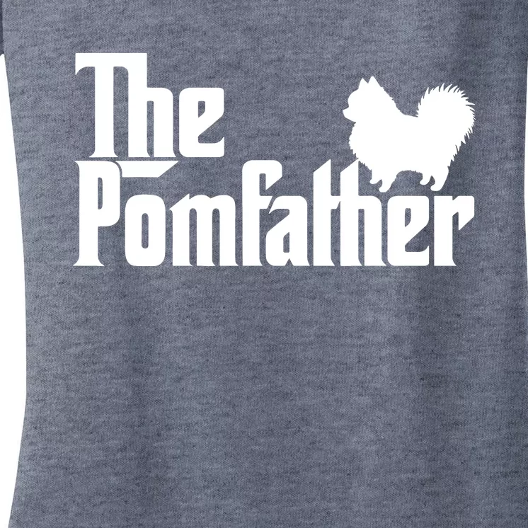 The Pomfather Pomeranian Owner Fathers Day Dog Lover Women's V-Neck T-Shirt