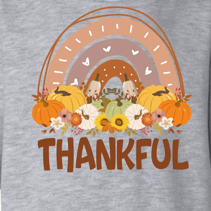 Thankful Pumpkin Patch Cute Rainbow Holiday Toddler Hoodie