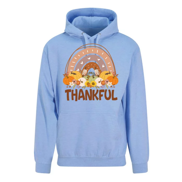 Thankful Pumpkin Patch Cute Rainbow Holiday Unisex Surf Hoodie