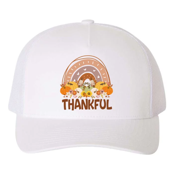 Thankful Pumpkin Patch Cute Rainbow Holiday Yupoong Adult 5-Panel Trucker Hat