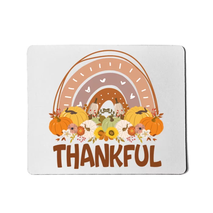 Thankful Pumpkin Patch Cute Rainbow Holiday Mousepad