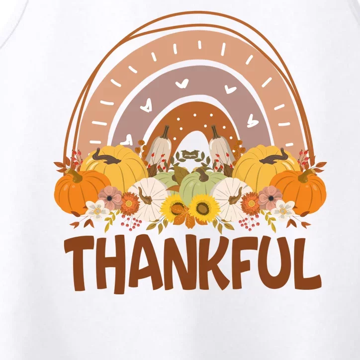 Thankful Pumpkin Patch Cute Rainbow Holiday Performance Tank