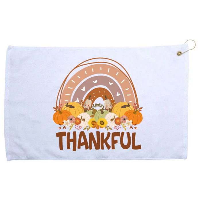 Thankful Pumpkin Patch Cute Rainbow Holiday Grommeted Golf Towel