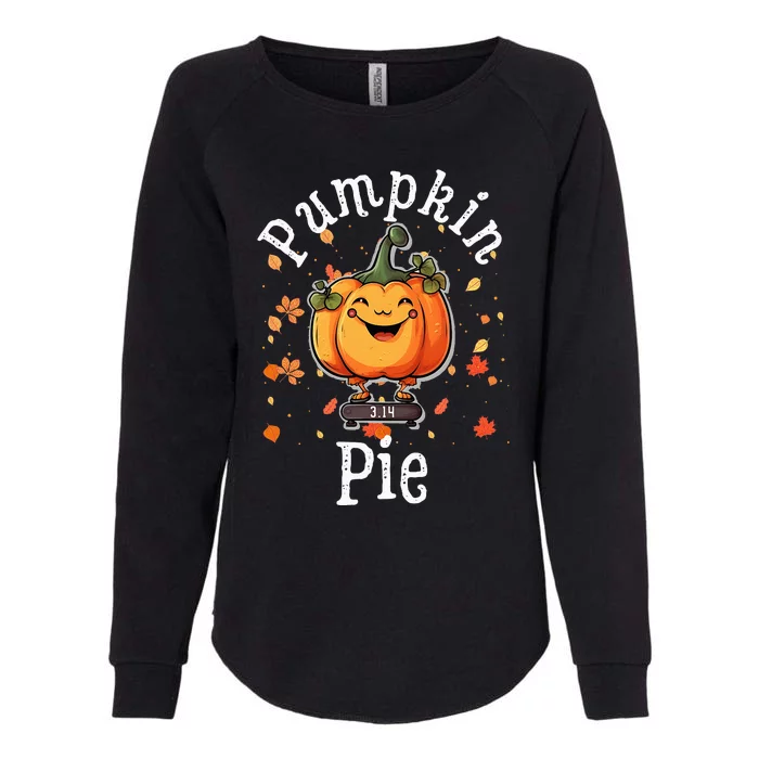 Thanksgiving Pumpkin Pi Funny Autumn Math Teacher Fall Womens California Wash Sweatshirt