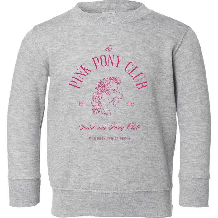 The Pink Pony Club Social And Party Club Toddler Sweatshirt