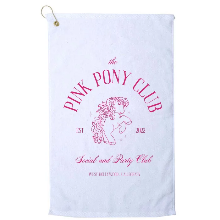 The Pink Pony Club Social And Party Club Platinum Collection Golf Towel