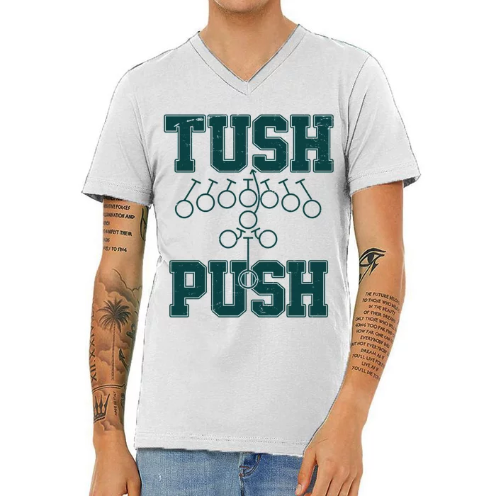 Tush Push Philadelphia Football V-Neck T-Shirt