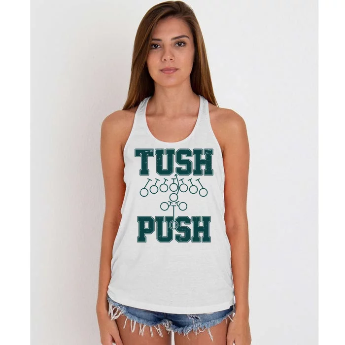 Tush Push Philadelphia Football Women's Knotted Racerback Tank