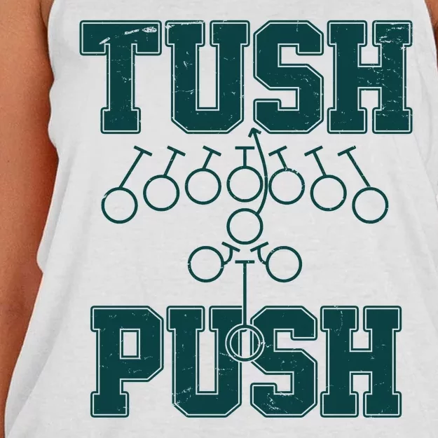 Tush Push Philadelphia Football Women's Knotted Racerback Tank