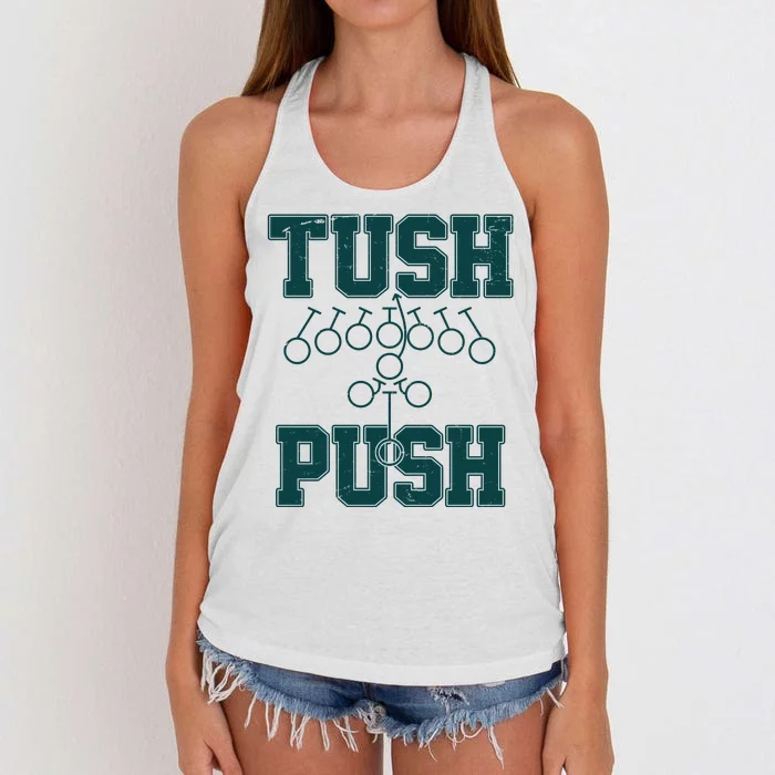 Tush Push Philadelphia Football Women's Knotted Racerback Tank