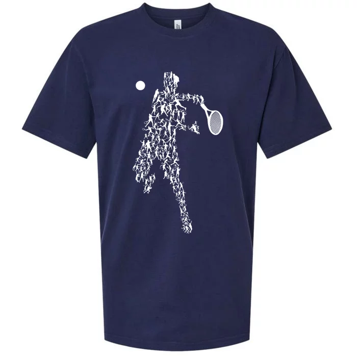 Tennis Positions Player Balls Funny Racket Game Outfit Sueded Cloud Jersey T-Shirt