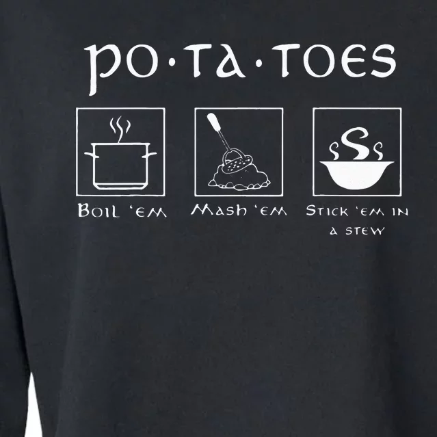 Taters Potatoes Potato Tater Cropped Pullover Crew