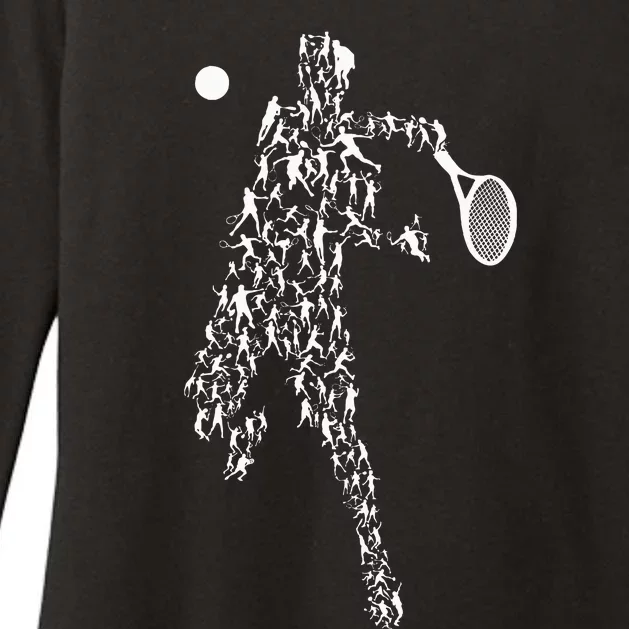 Tennis Positions Player Balls Funny Racket Game Outfit Womens CVC Long Sleeve Shirt