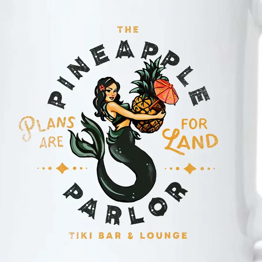 The Pineapple Parlor Tiki Bar & Lounge Pinup Mermaid Black Color Changing Mug