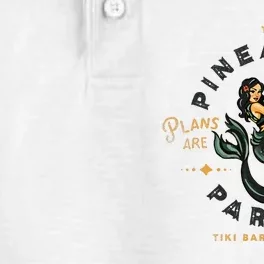 The Pineapple Parlor Tiki Bar & Lounge Pinup Mermaid Dry Zone Grid Performance Polo