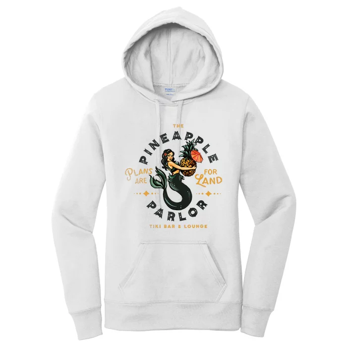 The Pineapple Parlor Tiki Bar & Lounge Pinup Mermaid Women's Pullover Hoodie