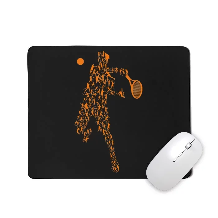 Tennis Positions Player Balls Funny Racket Game Outfit Mousepad