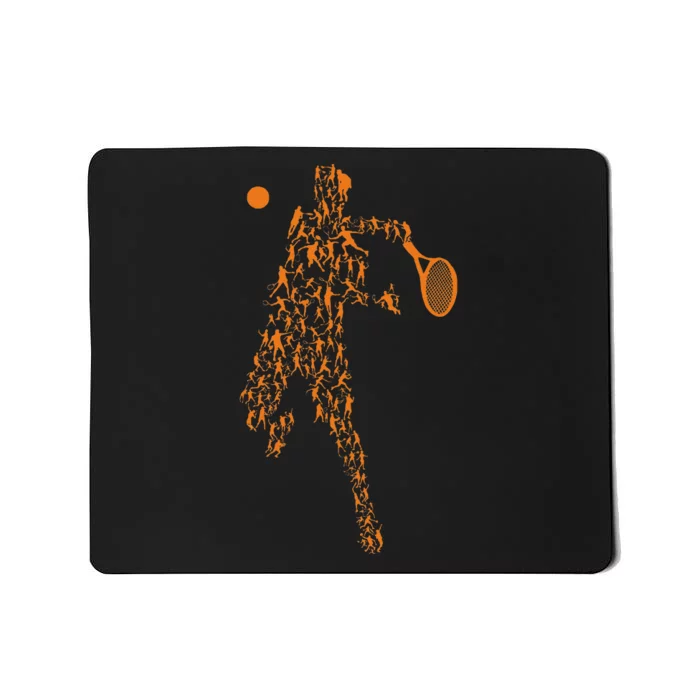 Tennis Positions Player Balls Funny Racket Game Outfit Mousepad