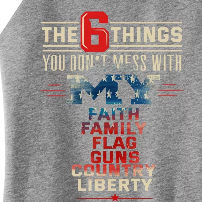 The Patriot Patriotic Country Don't Mess With My Freedom Gift Women’s Perfect Tri Rocker Tank