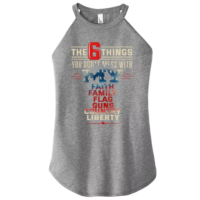 The Patriot Patriotic Country Don't Mess With My Freedom Gift Women’s Perfect Tri Rocker Tank