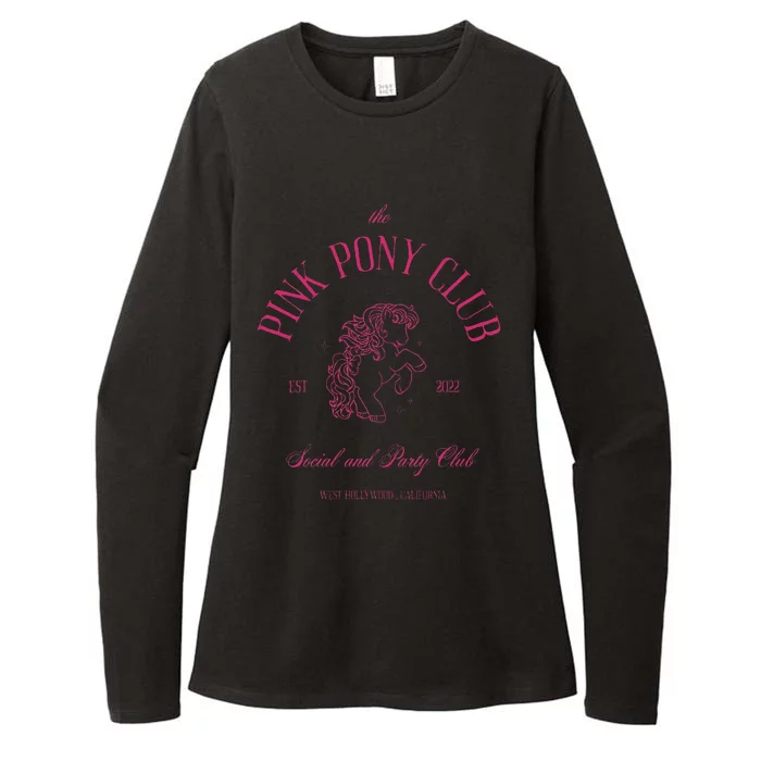 The Pink Pony Club Social And Party Club Womens CVC Long Sleeve Shirt