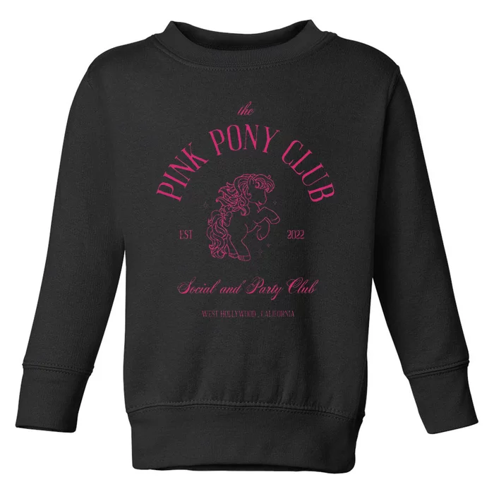 The Pink Pony Club Social And Party Club Toddler Sweatshirt