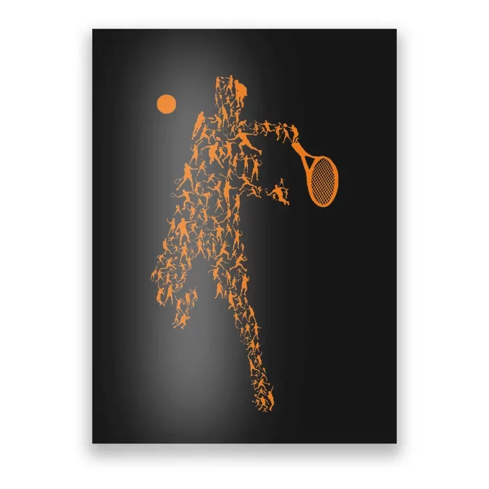 Tennis Positions Player Balls Funny Racket Game Poster