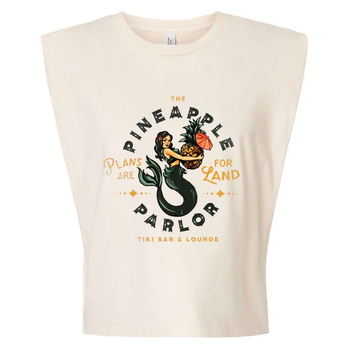 The Pineapple Parlor Tiki Bar & Lounge Vintage Pinup Mermaid Garment-Dyed Women's Muscle Tee