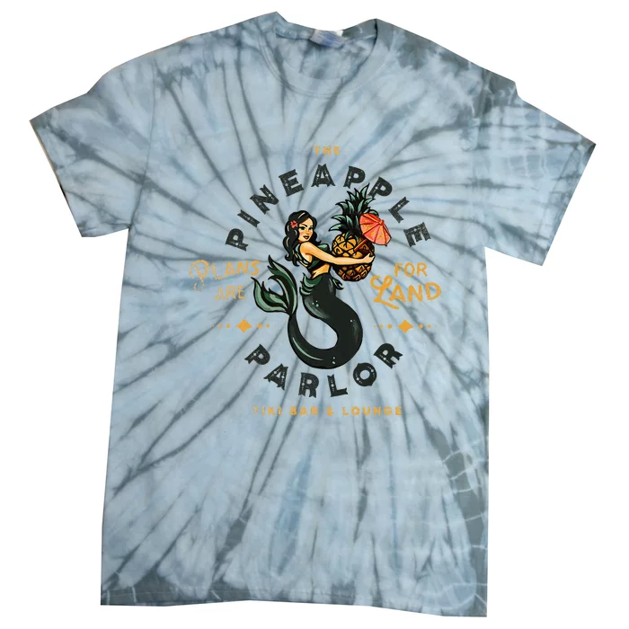 The Pineapple Parlor Tiki Bar & Lounge Vintage Pinup Mermaid Tie-Dye T-Shirt