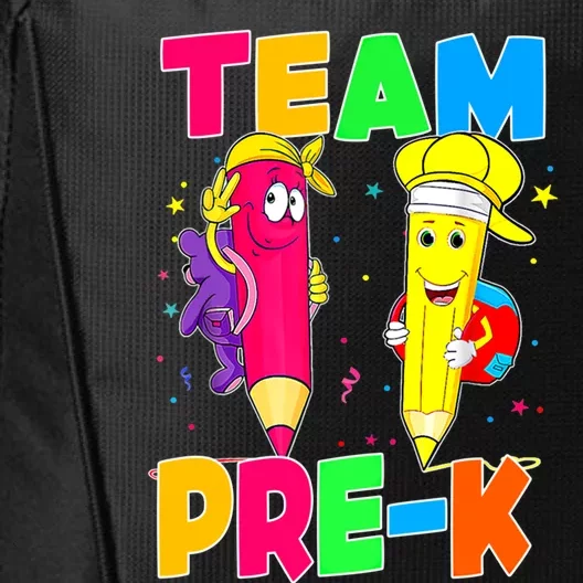 Team Preschool PreK Teacher Student Funny Back To School Gift City Backpack